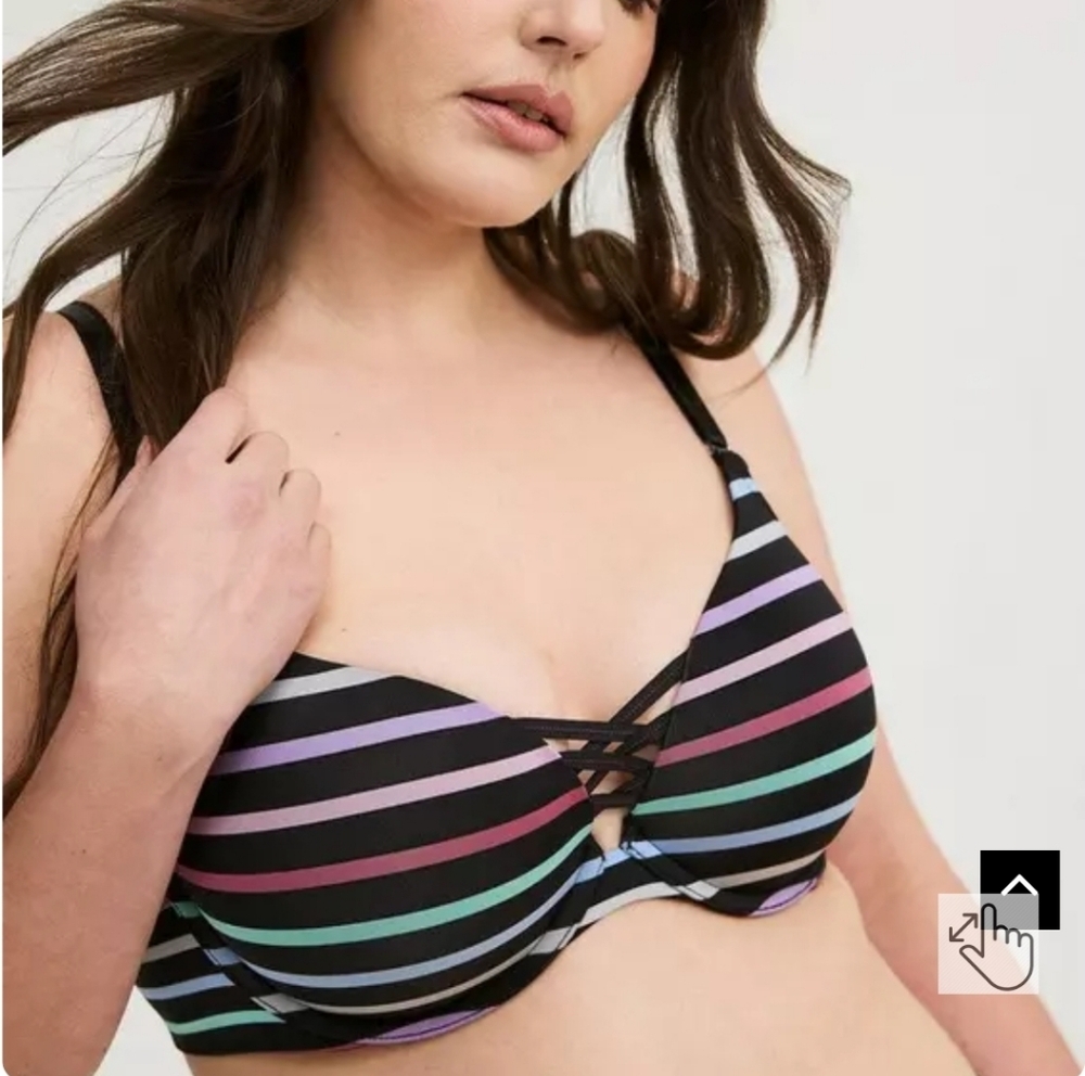 Striped XO Pushup Bra Torrid